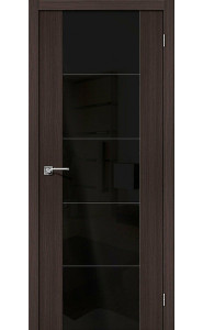 Межкомнатная дверь V4 BS, со стеклом, цвет Wenge Veralinga