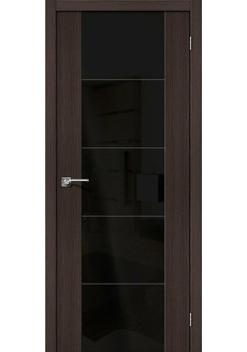 Межкомнатная дверь V4 BS, со стеклом, цвет Wenge Veralinga